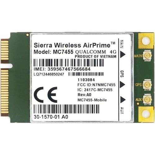 MC7455 LTE 4G Card Mini PCI-E FDD-LTE TDD-LTE 4G Module Cat6 Network Card for Laptop