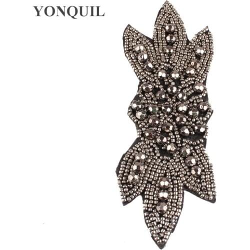 Fashion Rhinestone Appliques Handmade Sewing On Wedding Dresses Belt Sashes Pearl Crystal DIY Bridal Jewelry Accessory 12Pcs/Lot