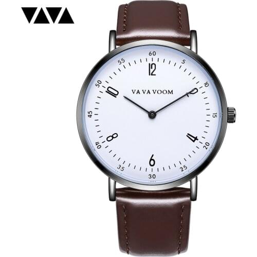 VA VA VOOM 4002 Mens Ultra-Thin Belt Casual Business Watch New Simple Sports Quartz Waterproof Wristwatches Male Clock