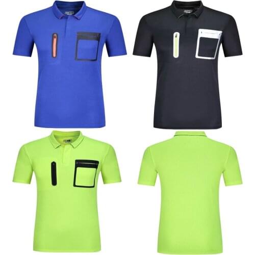 Men short sleeve green soccer referee adult black football dress of judge customized name number