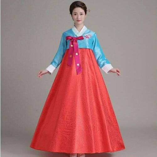 2021 New Improved Ladies Hanbok Birthday Party Folk Dance Performance Traditional Costumes Vintage Clothing Korean Hanbok