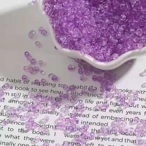 New Transparent Rice Beads Loose Beads Diy Material Package Handmade Beaded Braided Bracelet Necklace Accessoriess 1000pcs/Batch