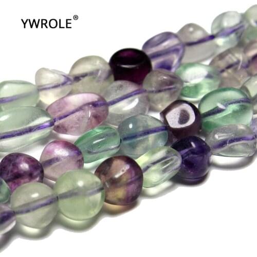 Strand 15' 'Wholesale Irregular Straight Hole 5-8 mm Fluorite Natural Stone Beads For Jewelry Making DIY Bracelet Necklace