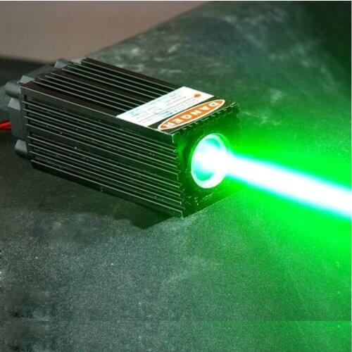 Industrial Lab 80mW-100mW 532nm Green Laser Module With TTL And Fan Cool Dot Fat Beam 30x30x82mm
