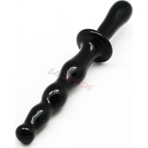 Glass Anal Butt Plugs Black Dildos female G-spot masturbation sex toy,adult masturbator sex toys men Gay ,lesbian Sex toys