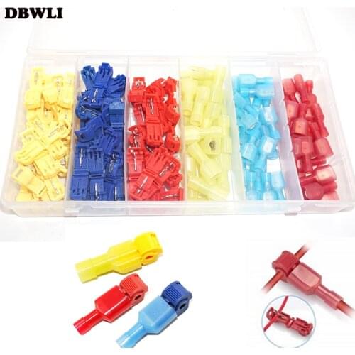 T Tap Wire Connectors Quick Splice Electric Wire Terminals, Self-Stripping Insulated Male Quick Disconnect Spade Terminals Kit