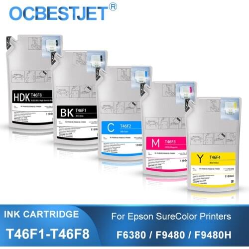 T46F8 T46F1-T46F4 Ink Packs Dye Sublimation Ink Pack For Epson SureColor SC-F6380 SC-F9480 SC-F9480H F6380 F9480 F9480H 1100ML