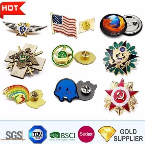 Custom metal laser lapel pin cheap custom metal badges lapel pin hot sales flag metal badges pin