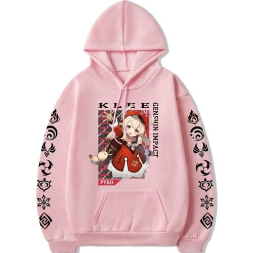 Pyro Amber Diluc Klee Hoodie Sweatshirts Harajuku Casual Men Women Fashion Streetwear Harajuku Hoodies Kawaii Clothes