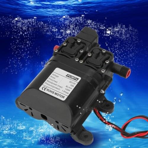 DC 12V Water Pump 120W High Pressure Pump Self-priming Diaphragm Water Pump Garden/Vehicles Cleaning/Ship Water Supply Equipment