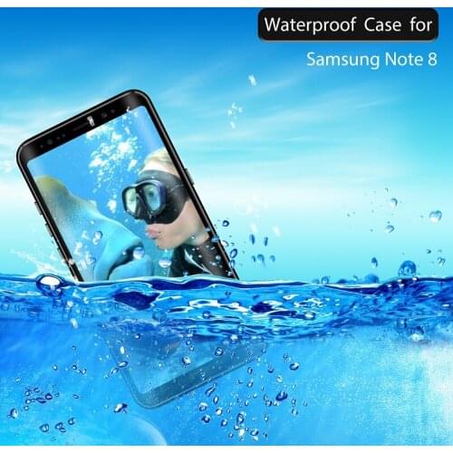 For Samsung Note8 Diving Phone Protective Case High Quality TPU Transparent Back Cover Underwater Sports IP68 Waterproof Shell