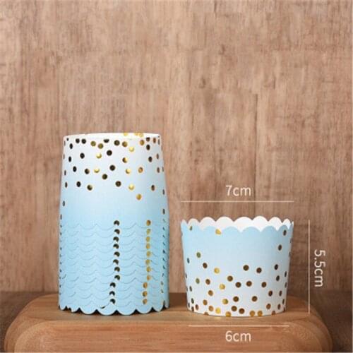 Golden Pink Dot Muffin Cupcake Paper Cup Cupcake Liner Baking Cup Wedding Party Cupcake Wrapper Tray Case Pirottini Per Muffin