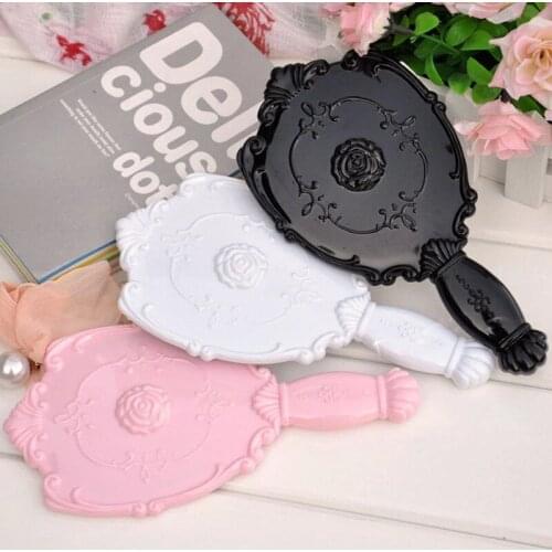 1000X Best Rose Cosmetic Mirror Plastic Hand Make Up Mirror Cheap Promotional Gift 5 Colors Choice MD18