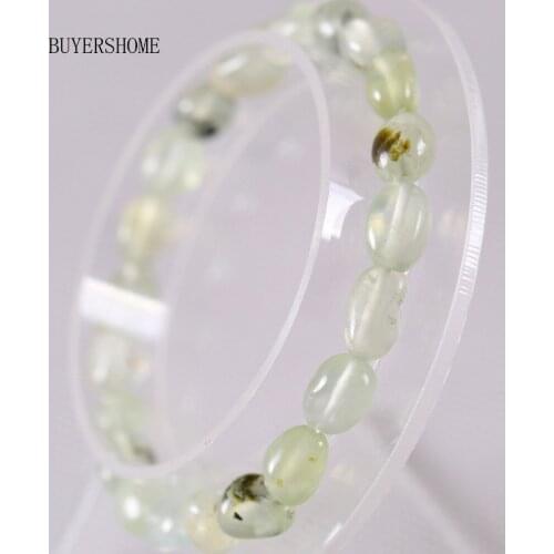 Free Shipping For Women Jewelry Stretch Irregular Shape Natural Light Green Stones Beads Bracelet 7.5" 1Pcs H1319