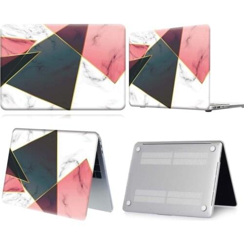 Black Red Geometric Pattern Anti-slip Laptop Case For Apple Macbook 12/Air 11 13 A2337/Pro 13(A2251 A2289) 15 16/Pro 13 A2338