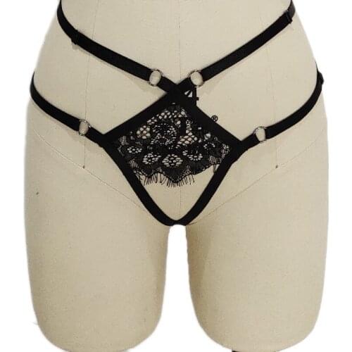 Sexy Panties Women Lace Harness Low-rise Solid Sexy Briefs Female Underwear Pant Ladies Lace Lingerie Women G String Thong