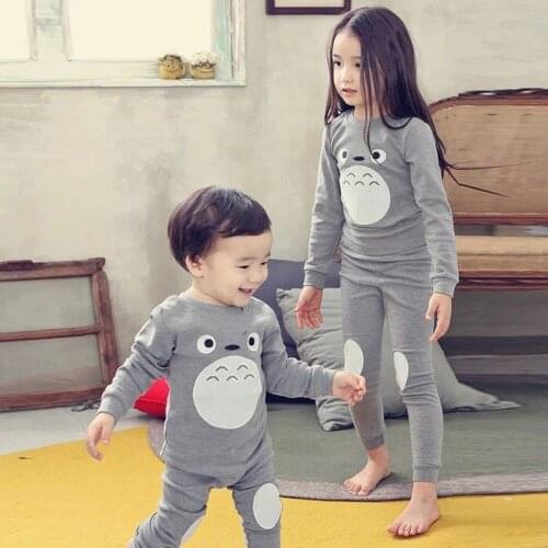 Children Pajamas Long Sleeve Cartoon Kids Sleepwear Baby Girl Clothes Suit Spring Autumn Cotton Child Pyjamas Boy Nightwear Home