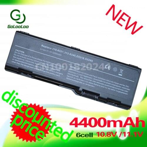 Golooloo 4400MaH Battery for dell Inspiron 6000 9200 9300 310-6321 310-6322 312-0339 312-0340 312-0348 9400 E1705 XPS Gen 2