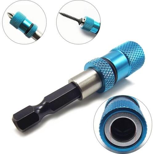 HOEM 1pc Magnetic Screwdriver Bit Holder Tool 1/4" Hex Shank Drywall Electric Drill Bit Stainless Steel 58mm For Power Tool
