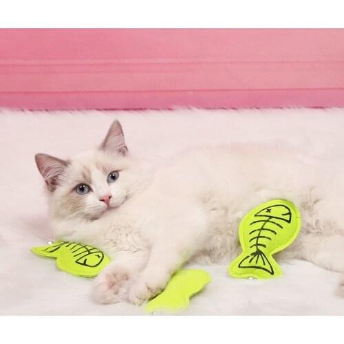 Cat Toys Simulation Non-woven Filled Fish Cat Scratch Decompression Decompression Toys Pet Cats Gnaw Interaction Pet Cat Toys