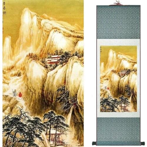 LTraditional Chinese art painting Silk scroll painting Chinese wash painting 190822028