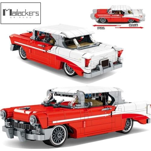Mailackers Technical Race Car Speed Champion Classic Pull Back Funcation City Car Vehicle Building Blocks Supercar Bricks Toys