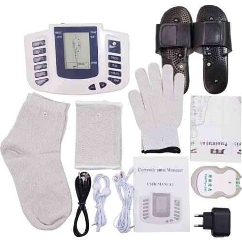 Tens Massage for Body Electrical EMS Muscle Stimulator Acupuncture Slimming Massager 16 Pads Digital Therapy Neck Health Care