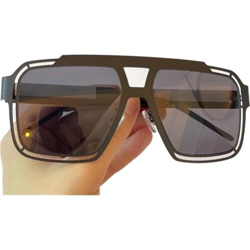 Fashion Square Sunglasses Women Men Luxury Brand Design Metal Frame Mirror Sun Glasses With Box UV400 Oculos De Sol