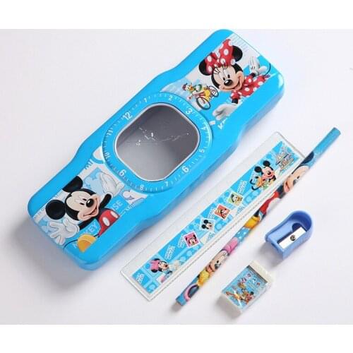 5-piece Disney Stationery Set Cute Princess Cartoon Stationery Box Pencil Ruler Eraser Set School Supplies Gift