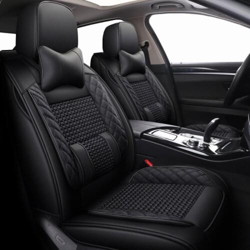 New Leather&ice silk car seat covers For lada 2107 2110 2114 grant kalina largus niva 4x4 priora samara vesta xray car accessory