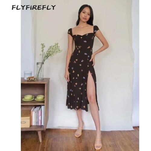 Summer dress sexy vestidos black party dress vintage beach dresses satin floral dresses elegant casual chiffon dress 2020