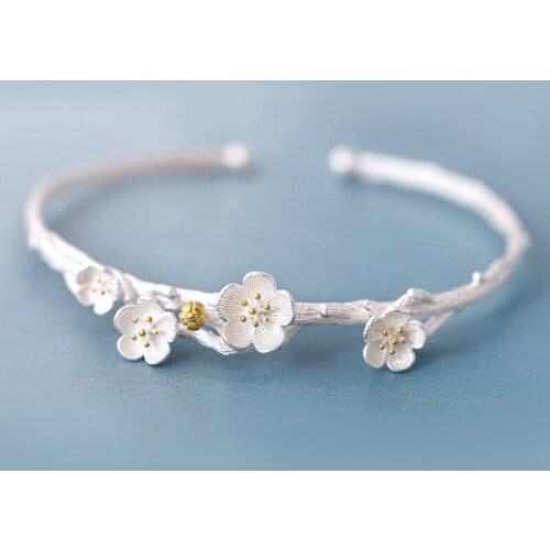 Valentines Day Gift 925 Sterling Silver Flower Bracelet Bracelet For Girlfriend Anniversary Bridesmaid Gift bracelet