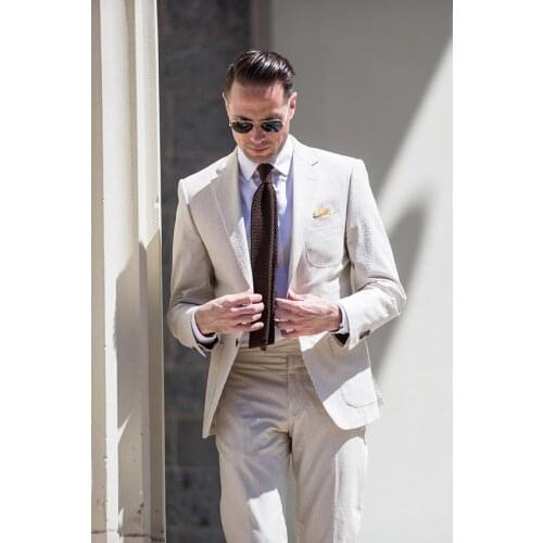 Latest Coat Pant Designs Ivory Corduroy Men Suit Slim Fit 2 Piece Casual Beach Tuxedo Custom Groom Simple Suits Terno Masculino