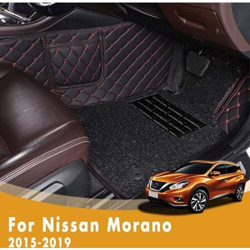 RHD Luxury Double Layer Wire Loop Carpets Car Floor Mats For Nissan Morano 2019 2018 2017 2016 2015 Artificial Floorliners Cover