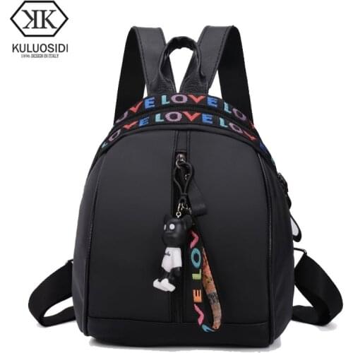 KULUOSIDI Fashion Oxford Women Backpacks For Teenage Girls Letter Small Travel Backpack Ladies Shoulder School Bags For Girls