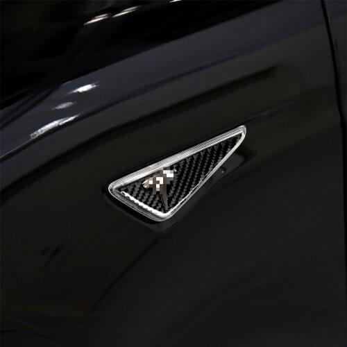 Carbon Fiber Decoration Fender Pannel Charging Port Storage Box Dashboard Center Console Outlet Sticker for Tesla Model X Decals