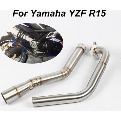 For Yamaha YZF R15 Slip on Motorcycle Modified System Exhaust Muffler Front Header Link Pipe