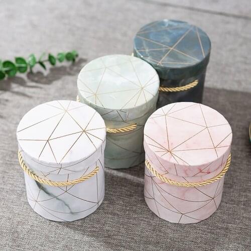 High Quality Bouquet Flowers Box Bucket Box Round Floral Boxes Flower Packaging Paper Bag Gift Storage Box Florist Box With Lid