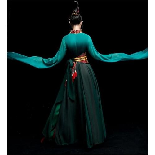 High quality Slender New Sleeve Classical Dance Dress Female Elegant Modern Chinese Hanfu Classical Adults Embroidery beautiful