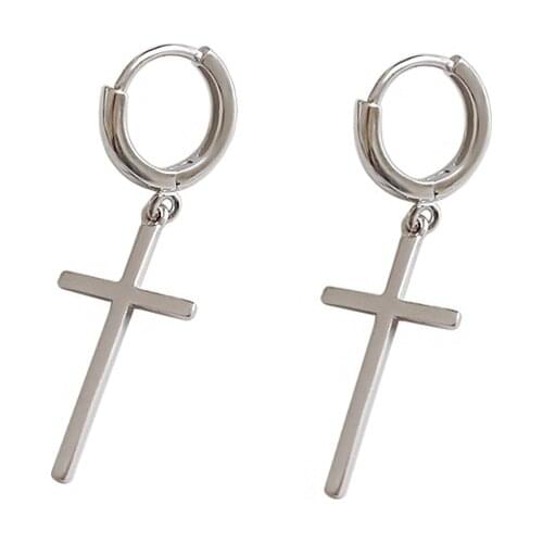 Ladies cross earrings fashion punk cross pendant cartilage pendant pendant earrings Aretes de Mujer Modern 2021