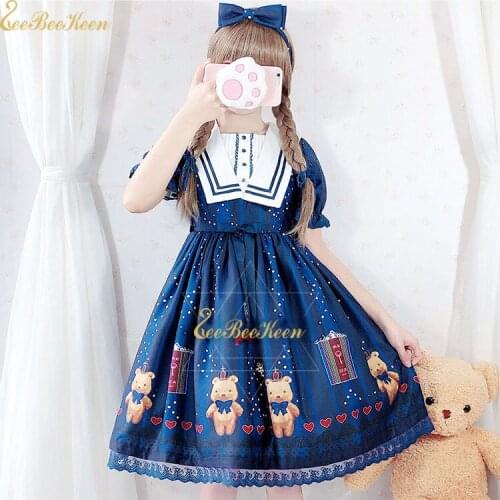 Crown Bear Cosplay Costume Adult Halloween Cosplay Princess Dress Cute Girls Japanese Sweet Lolita Dress Women Gothic Dress