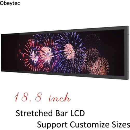 18.8" Long Bar LCD display, 1920*150( FHD solution), Android 4.4, 1+8 G ,metal case, support customize