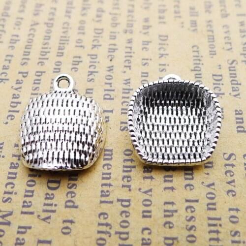 20PCS/Lot 15mm*13mm Antique Silver Tooll Charms Pendant For Jewelry Making DIY Handmade Craft