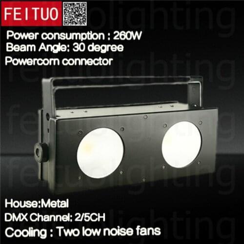 8pcs Wedding Device LED 2x100W Warm/Cold White Audience COB Blinder Profile Stage Light