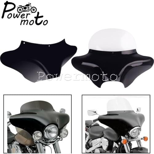 ABS Detachable Batwing Fairing Outer Headlight Fairing Windshield For Harley Softail Dyna Road King Street Bob Fat Bob Low Ride