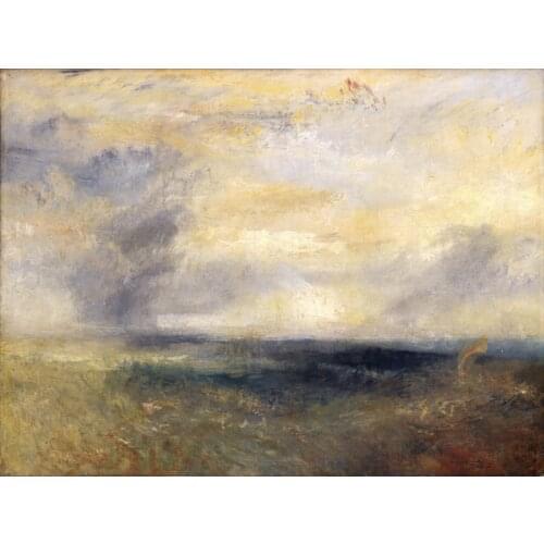 Abstract canvas painting seascape yellow Joseph Mallord William Turner Margate from the Sea murual prints modern decorative art