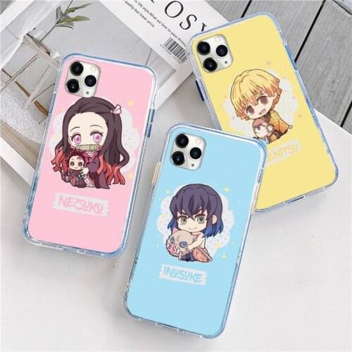Demon Slayer Kawaii Anime Phone Case For iphone 12 5 5s 5c se 6 6s 7 8 plus x xs xr 11 pro max mini