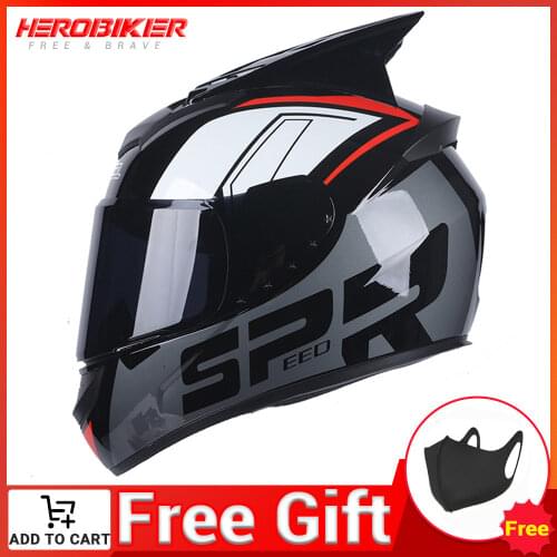 HEROBIKER New Motorcycle Helmet Flip Up Motorcycle Helmet Men Women Motocross Full Face Helmets Casco Motocross Capacete