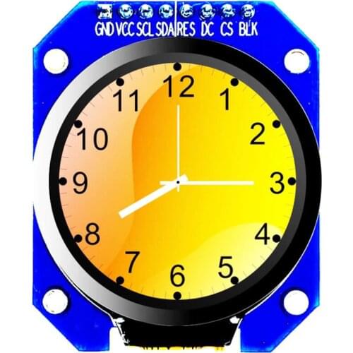 IPS 1.28 inch 12PIN SPI TFT LCD board Color Round Screen GC9A01 Drive IC 240(RGB)*240 4 Wire SPI high definition 400 brightness