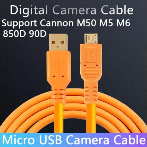 PERESAL Digital camera data cable for Cannon EOS 850D 90D M50 Nikon D3400 D5600 D7500 camera to conputer tether shooting cable